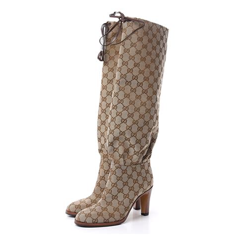 monogram gucci boots|gucci monogram boots price.